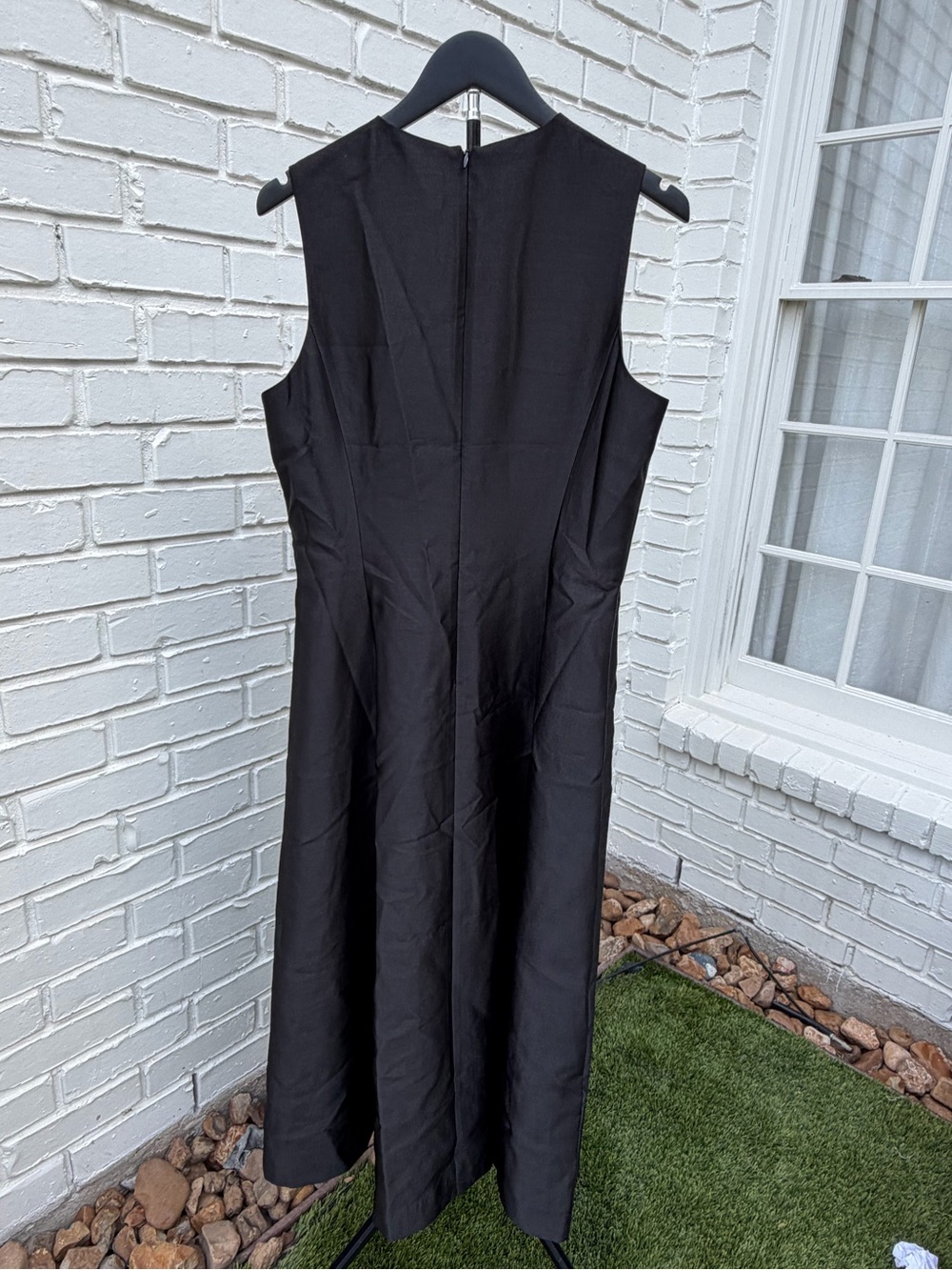 Tuckernuck Black Dupioni Helene Midi Dress NWT Size 10 Pocket Dress - Picture 14 of 15